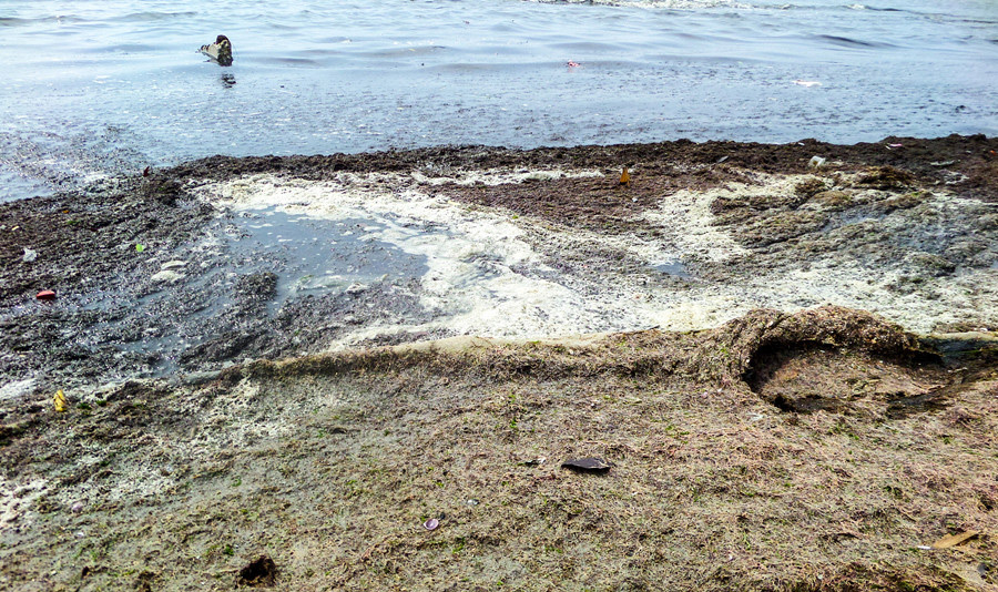 （圖：工業污水廢水泡沫）