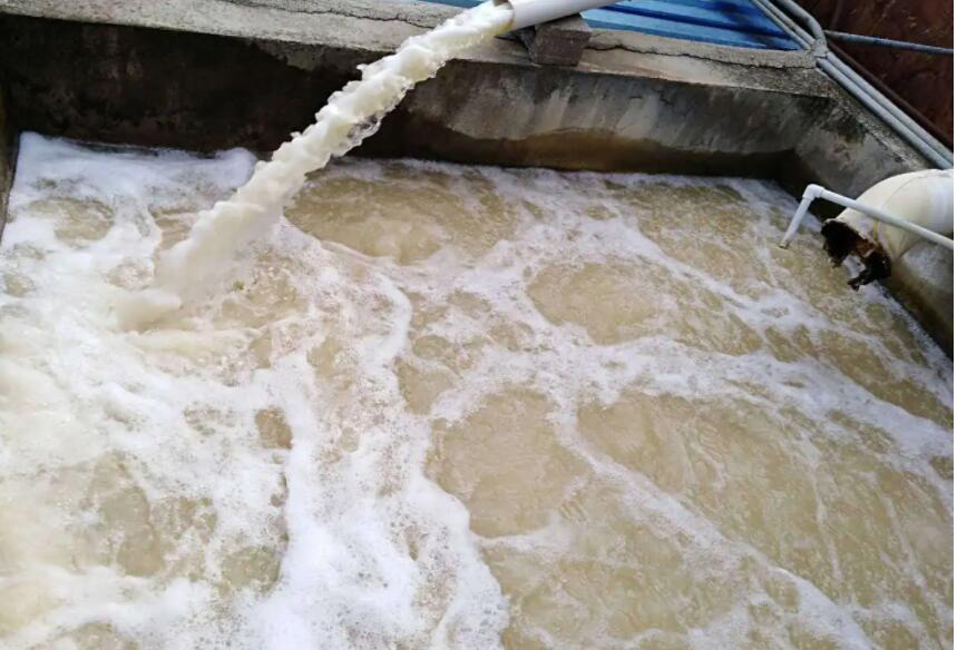 （圖：水循環沖洗泥沙起泡）